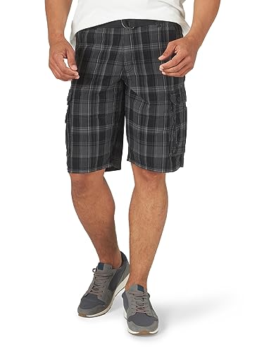 Lee Herren, Latzhose, Pantalón Corto Con Cinturóndungarees و Wyoming Cargo Short mit Gürtel Cargos, Black Clifton Plaid, 52 von Lee