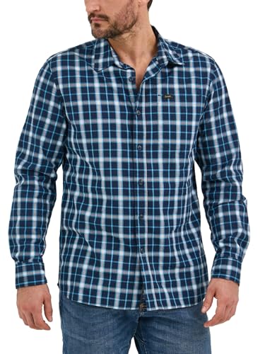 Lee Herren Allzweck-Langarmshirt mit klassischer Passform, Rivet Navy Plaid, XL von Lee