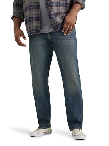 Lee Herren Big & Tall Extreme Motion Relaxed Straight Jeans, Maverick, 44W x 29L von Lee