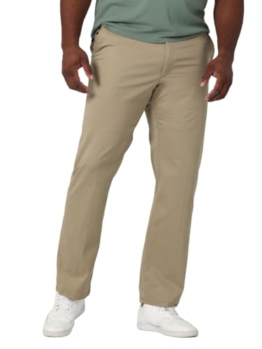 Lee Herren Big & Tall Extreme Motion Flat Front Regular Straight Hose, Original Khaki, 46W / 30L von Lee