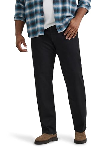 Lee, Big and Tall, Extreme Motion Relaxed Straight Jeans für Herren, Schwarz, 58W / 32L von Lee