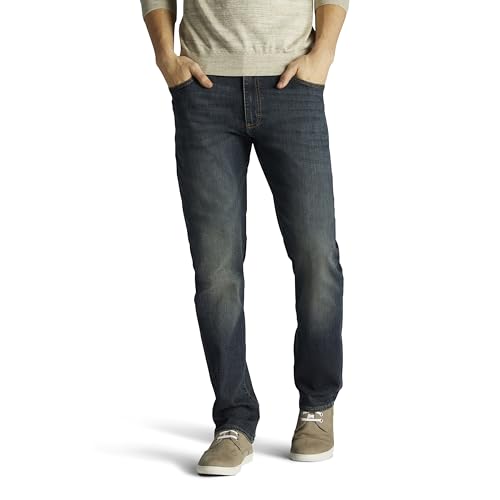 Lee Herren Big & Tall Extreme Motion Straight Taper Jeans, Maverick, 46W / 29L von Lee