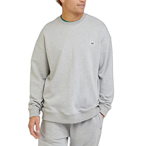 Lee Herren Core Loose Sweatshirt, Sharp Grey Mele, L EU von Lee