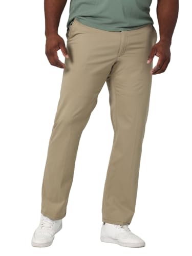Lee Herren Big & Tall Extreme Motion Flat Front Regular Straight Pant Hose, Original Khaki, 44W / 28L von Lee