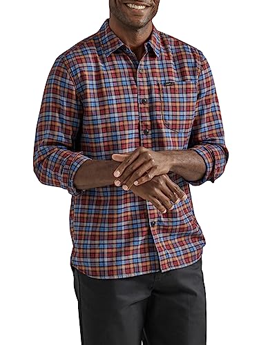 Lee Herren Extreme Motion Allzweck-Langarm-Arbeiterhemd, Eichelfeige Plaid, Klein von Lee