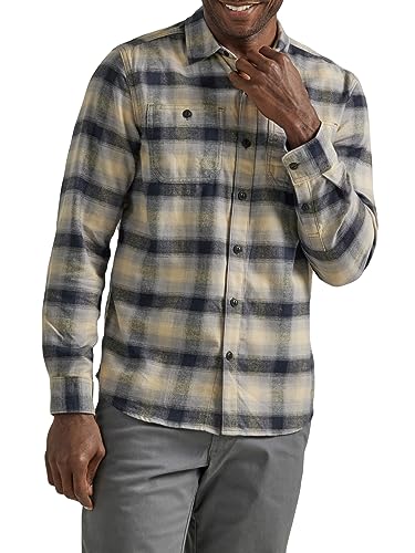 Lee Herren Extreme Motion Flanell Working West Shirt, Hd Lee Graues Karomuster, XX-Large von Lee