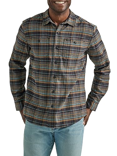 Lee Herren Extreme Motion Flanell Working West Shirt, anthrazit kariert, L von Lee