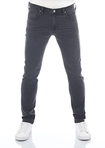 Lee Jeans Herren Stretch Slim Tapered Fit Luke Jeanshose Hose Denim Grey w30, Farbe: Dark Grey (LSS2PCQJ3), Größe: 30W / 32L von Lee