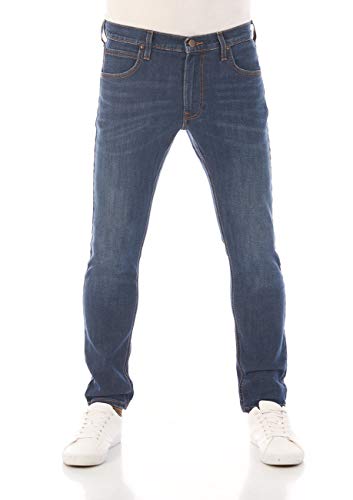 LEE Jeans Herren Stretch Slim Tapered Fit Luke Jeanshose Hose Denim Black w32, Farbe: Dark (LSS2SJPH3), Größe: 32W / 30L von Lee