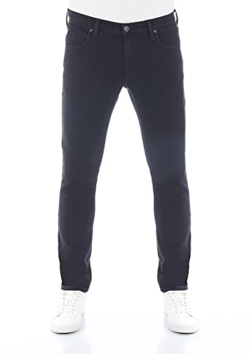 Lee Jeans Herren Stretch Slim Tapered Fit Luke Jeanshose Hose Denim Black w32, Farbe: Rinse Black (LSS2PCQE3), Größe: 32W / 32L von Lee