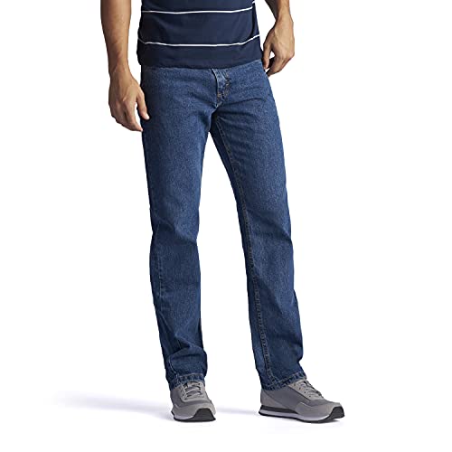 Lee Herren Regular fit Straight Been met rechte pijpen, broek pijpen Jeans, Medium Stone, 34W / 32L EU von Lee