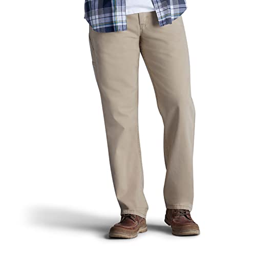 Lee Herren-Jeans mit geradem Bein, lockere Passform, Khaki, 32W / 34L von Lee