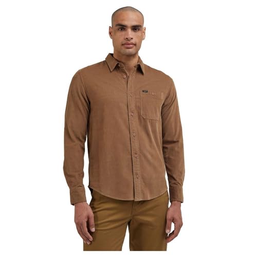 Lee Herren Leesure Shirt, Brown, S EU von Lee