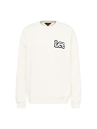 Lee Herren Loose Crew Sweatshirt, Ecru, S EU von Lee