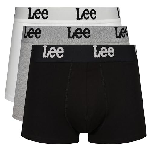 Lee Herren Men's Boxer Shorts in Black | Soft Touch Organic Cotton Trunks Boxershorts, L von Lee