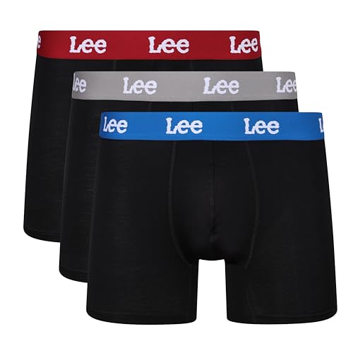 Lee Herren Men's Boxers in Black | Ultra Soft Viscose from Bamboo Boxershorts, von Lee