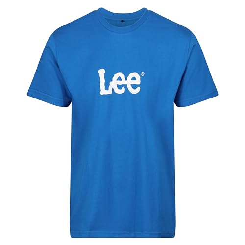 Lee Herren Mens Cotton T Shirt Standard Fit T-Shirt, Blue, von Lee