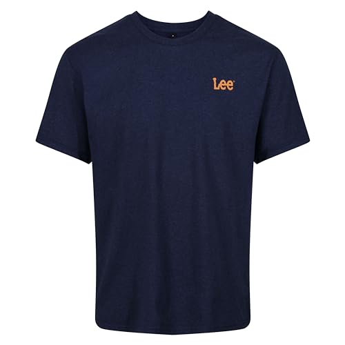 Lee Herren Mens Cotton T Shirt Standard Fit T-Shirt, Denim Marl, von Lee