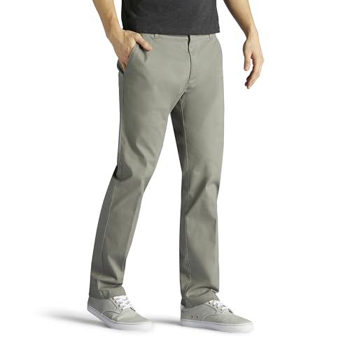 Lee Herren PantPerformance Performance Calç Confortávelperformance Series Extreme Comfort Slim Schlauch Lässige Hose, Kies, 40W / 30L von Lee