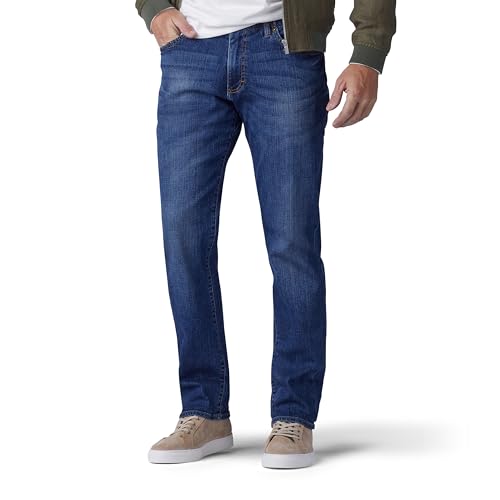 Lee Herren Performance Series Straight Fit Tapered Leg Extreme Motion Jeans, Maddox, 38W / 32L von Lee