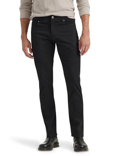 Lee Herren Extreme Motion Straight Taper Jeans, Schwarz, 33W / 34L von Lee