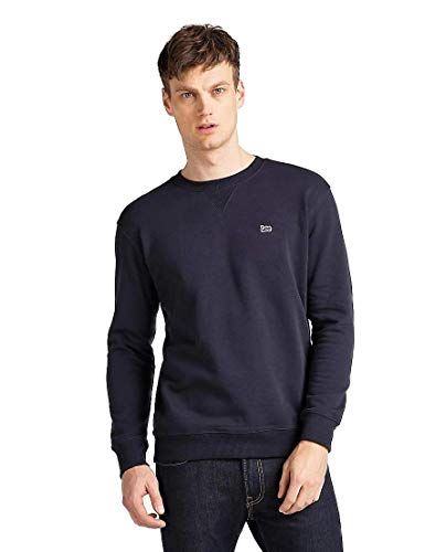 Lee Herren Plain Crew Sweatshirt, Blau (Midnight Navy Ma), X-Large von Lee