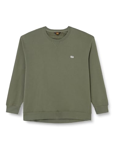 Lee Herren Plain Crew Sweatshirt, Grün, 3XL EU von Lee