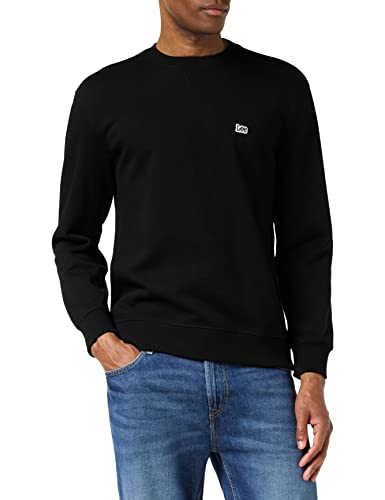 Lee Herren Plain Crew Sweatshirt, Schwarz (Black 01), XX-Large von Lee