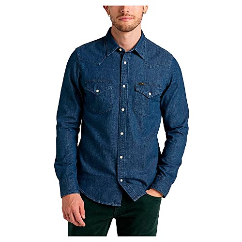 Lee Herren Regular Western Shirt, Mid Stone, XXL Große Größen EU von Lee