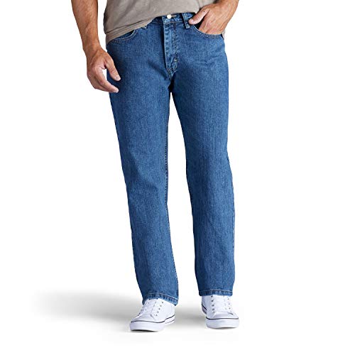 Lee Herren Relaxed Fit Straight Leg Jeans, Newman, 32W / 28L von Lee