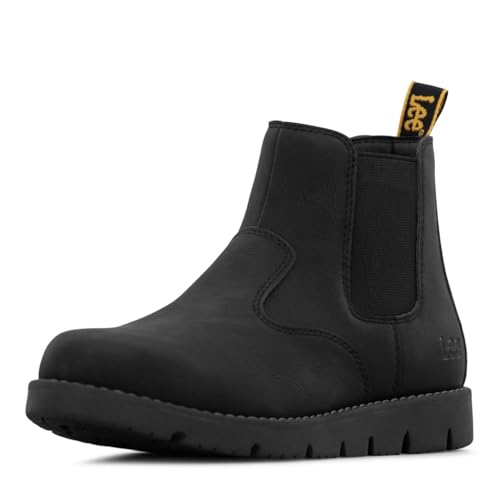 Lee Herren Roman Chelsea-Stiefel, Schwarz einfarbig, 43 EU von Lee