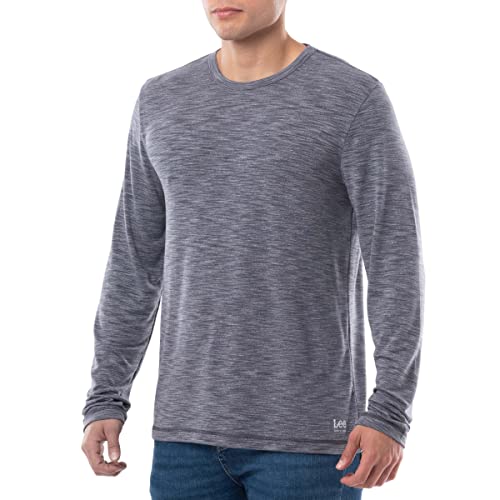 Lee Herren Schnell trocknendes Langarm T-Shirt, Smoke Heather, X-Groß von Lee