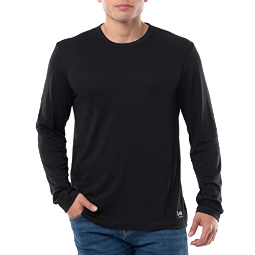 Lee Herren Schnell trocknendes Langarm T-Shirt, schwarz, XX-Large von Lee