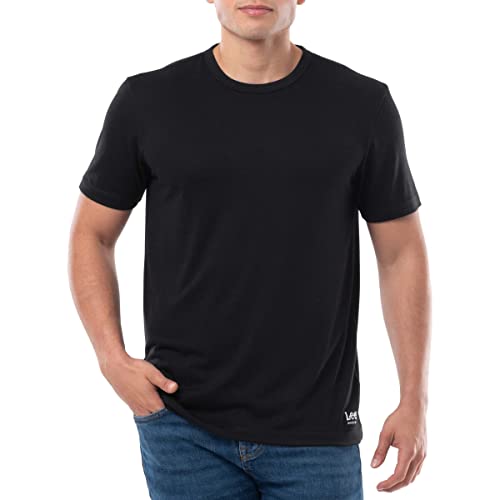 Lee Herren Schnell trocknendes kurzärmeliges T-Shirt, schwarz, Groß von Lee