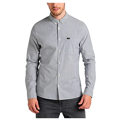 Lee Herren Slim Button Down Shirt, Lake Blue, S EU von Lee