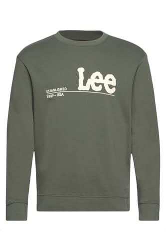 Lee Herren Sweatshirt - Crew SWS - Regular Fit - Grün - L von Lee