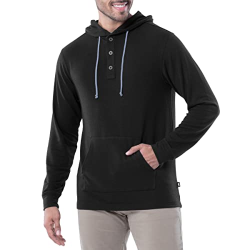 Lee Herren Sweatshirt mit Kapuze aus French Terry Kapuzenpullover, schwarz, Large von Lee