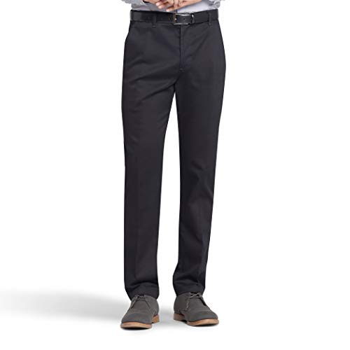 Lee Herren Total Freedom Stretch Slim Fit Flat Front Pant Unterhose, schwarz, 33W / 34L von Lee