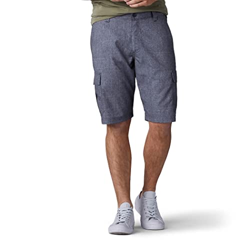 Lee Herren Big & Tall Latzhose Performance Cargo Short Cargos, Grau meliertes Karomuster, 48 von Lee