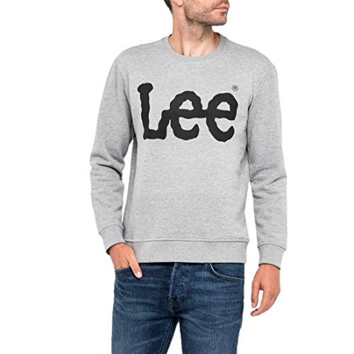 Lee Homme Logo Sweatshirt, Gris (Grey Mele Ub37), Medium von Lee
