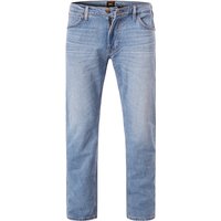 Lee Herren Jeans blau Baumwoll-Stretch Straight Fit von Lee