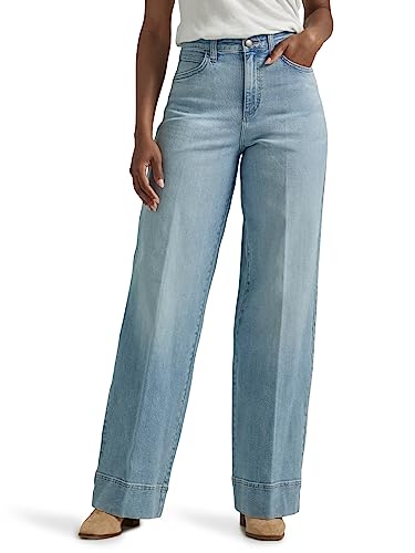 Lee Legendäre Damen-Jeans mit hohem Bund, Morgenschleier, 42 Kurz von Lee