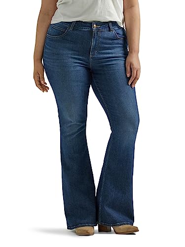 Lee Legendary Mid Rise Flare Jeans für Damen, Übergröße, Innere Stärke, 52 Mehr Lange von Lee
