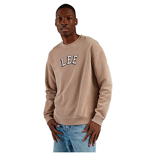 Lee Men's Applique Crew Sweatshirt, Light Umber, Small von Lee