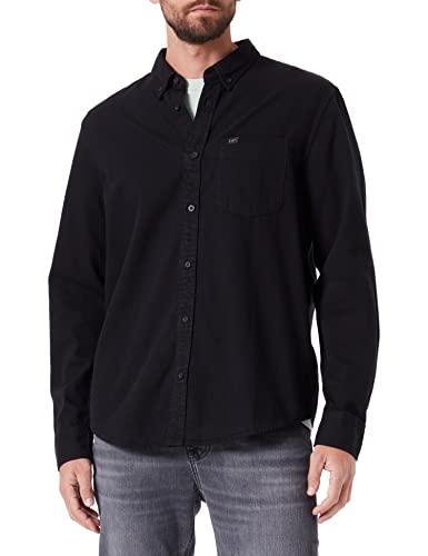 Lee Men's Button DOWN Shirt, Black, XX-Large von Lee