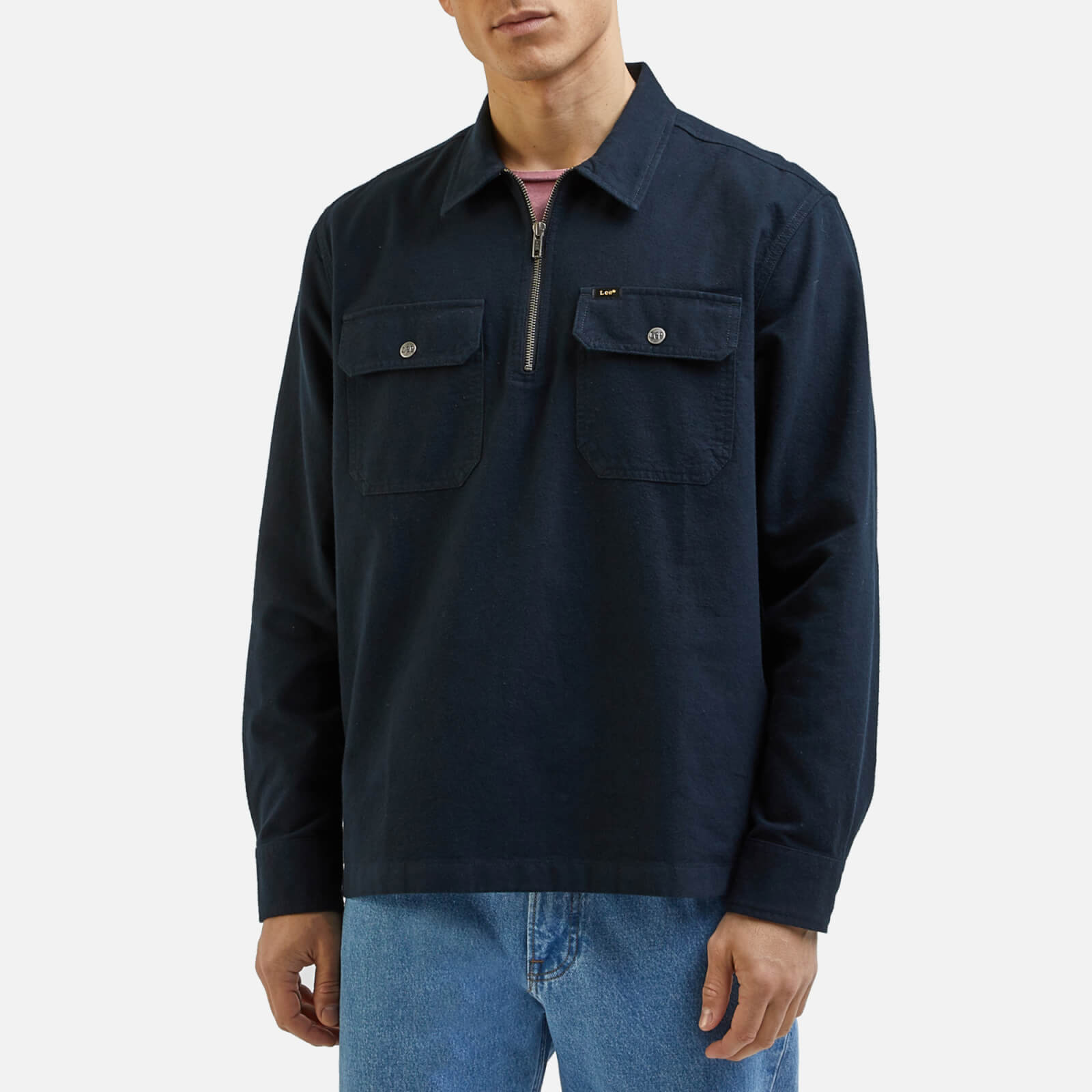 Lee Brushed Cotton Half-Zip Shirt - L von Lee