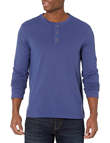 Lee Men's Long Sleeve Soft Washed Cotton Henley T-Shirt, Patriot Blue, 42/44 von Lee