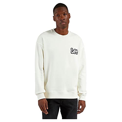 Lee Men's Loose Crew SWS Sweatshirt, Ecru, Large von Lee