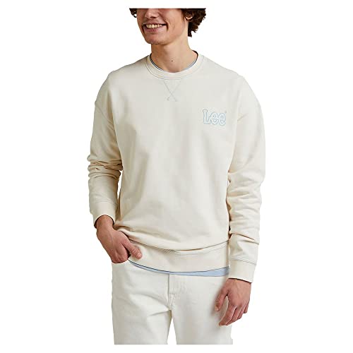 Lee Men's Loose Seasonal SWS Sweatshirt, Ecru, Large von Lee