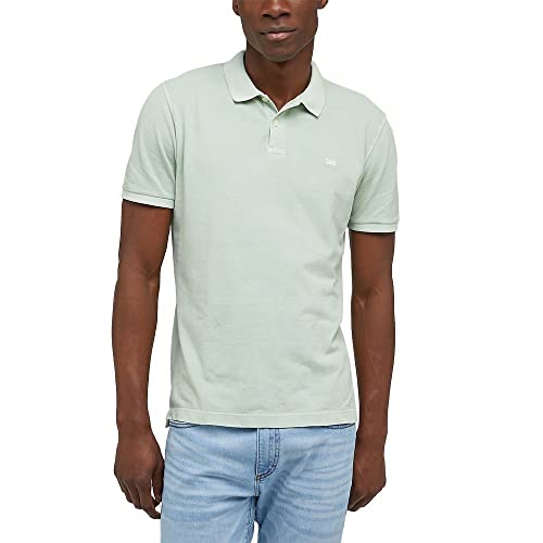 Lee Men's Natural DYE Polo T-Shirt, Dusty Jade, Large von Lee